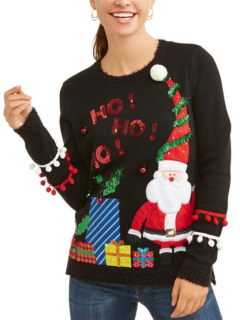 Christmas sweater womens walmart - Teenagers wore items like leg warmers and tights in the 1980s. Oversized sweatshirts that hung off the shoulder were also popular among teenage girls. Teenage boys often dressed in...